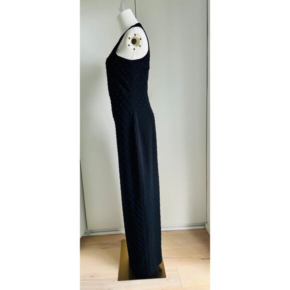 BELLE Badgley Mischka Black Formal Gown Beaded Size 0 Black Tie Party Prom - Picture 6 of 12